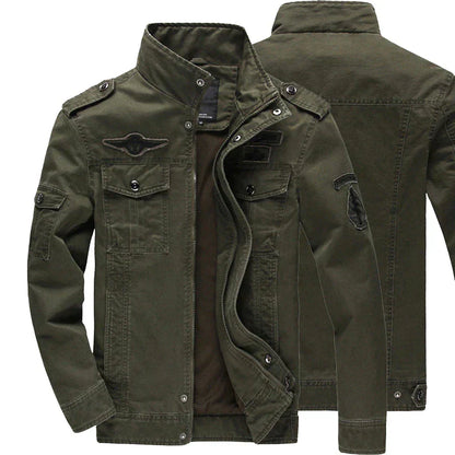 Leren Bomberjas Heren Militair Stijl Jacket