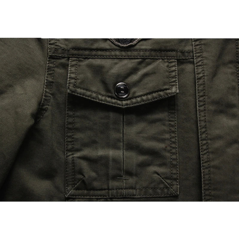 Leren Bomberjas Heren Militair Stijl Jacket