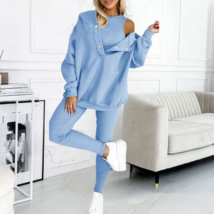 Dames Streetwear Set - Top, Jas en Broek Trendy Kleding