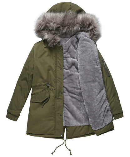 Dames Winterjas Gewatteerd Met Capuchon Warm en Waterdicht