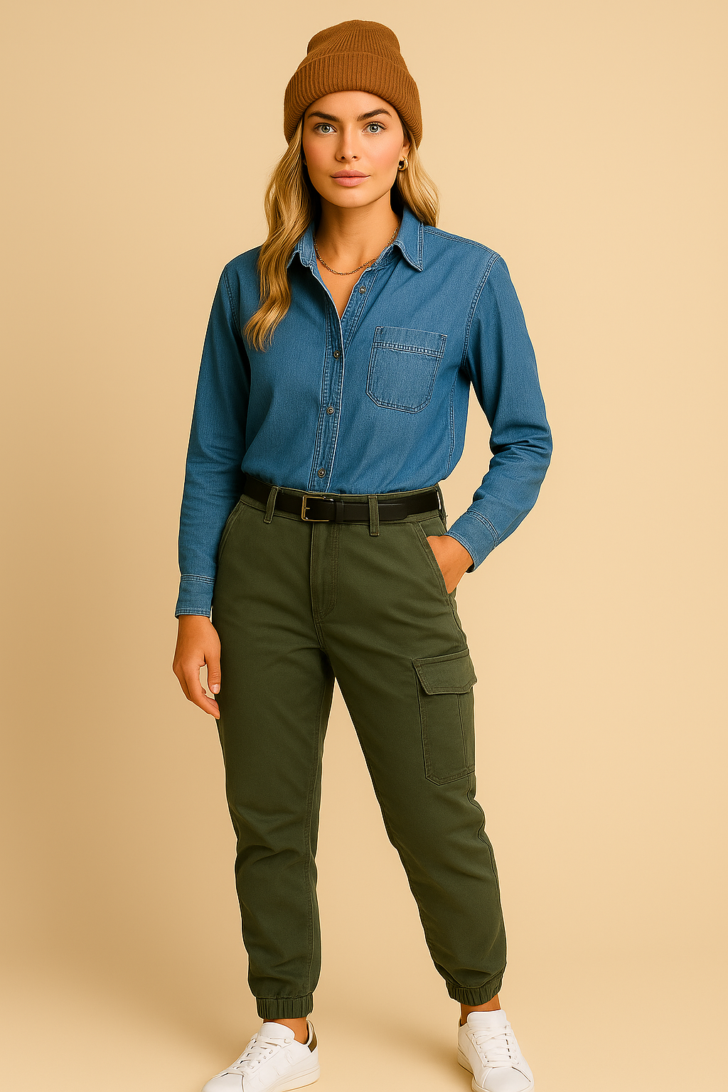Dames Cargo Broek Met Veel Zakken Slim Fit - StudioMarella