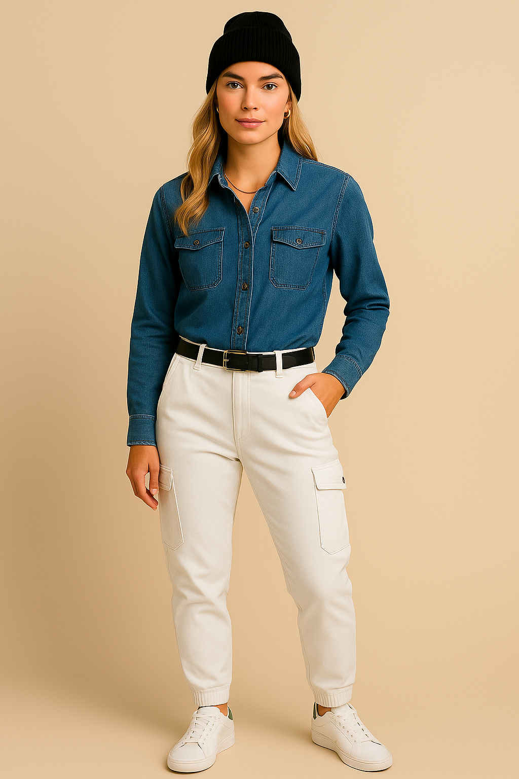 Dames Cargo Broek Met Veel Zakken Slim Fit