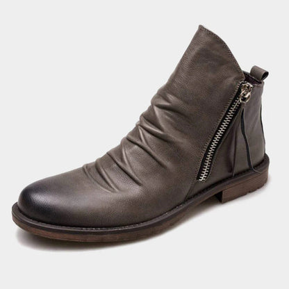 Leren Chelsea Boots Mannen Elegant Design Zwart