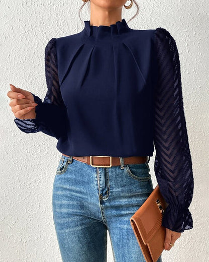 Vrouwelijke Blouse Boaz Stijl Elegante Kanten