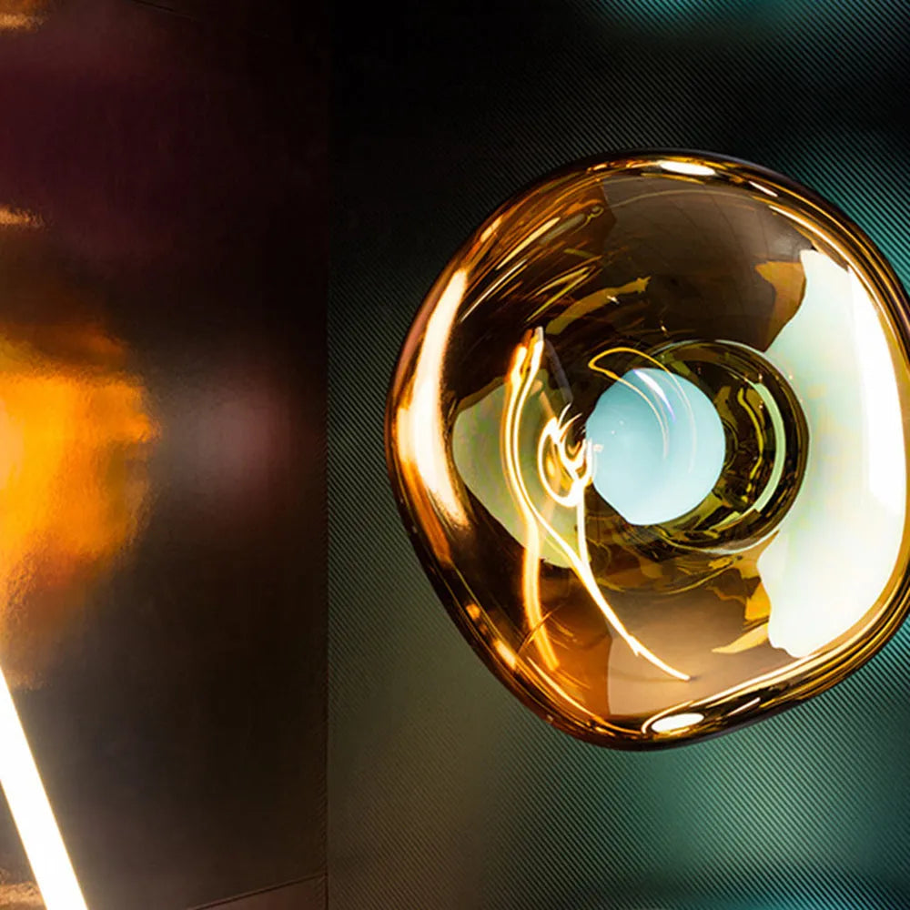 Wandlamp Amber Handgemaakt PMMA Metaal Warm Wit E27 12W Woonkamer Slaapkamer Luxe