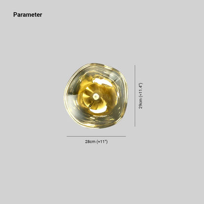 Wandlamp Amber Handgemaakt PMMA Metaal Warm Wit E27 12W Woonkamer Slaapkamer Luxe