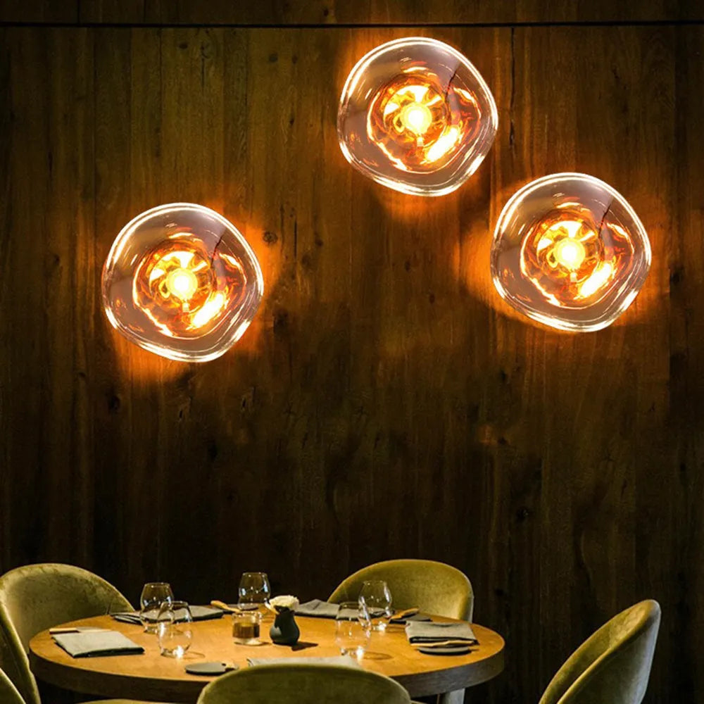 Wandlamp Amber Handgemaakt PMMA Metaal Warm Wit E27 12W Woonkamer Slaapkamer Luxe