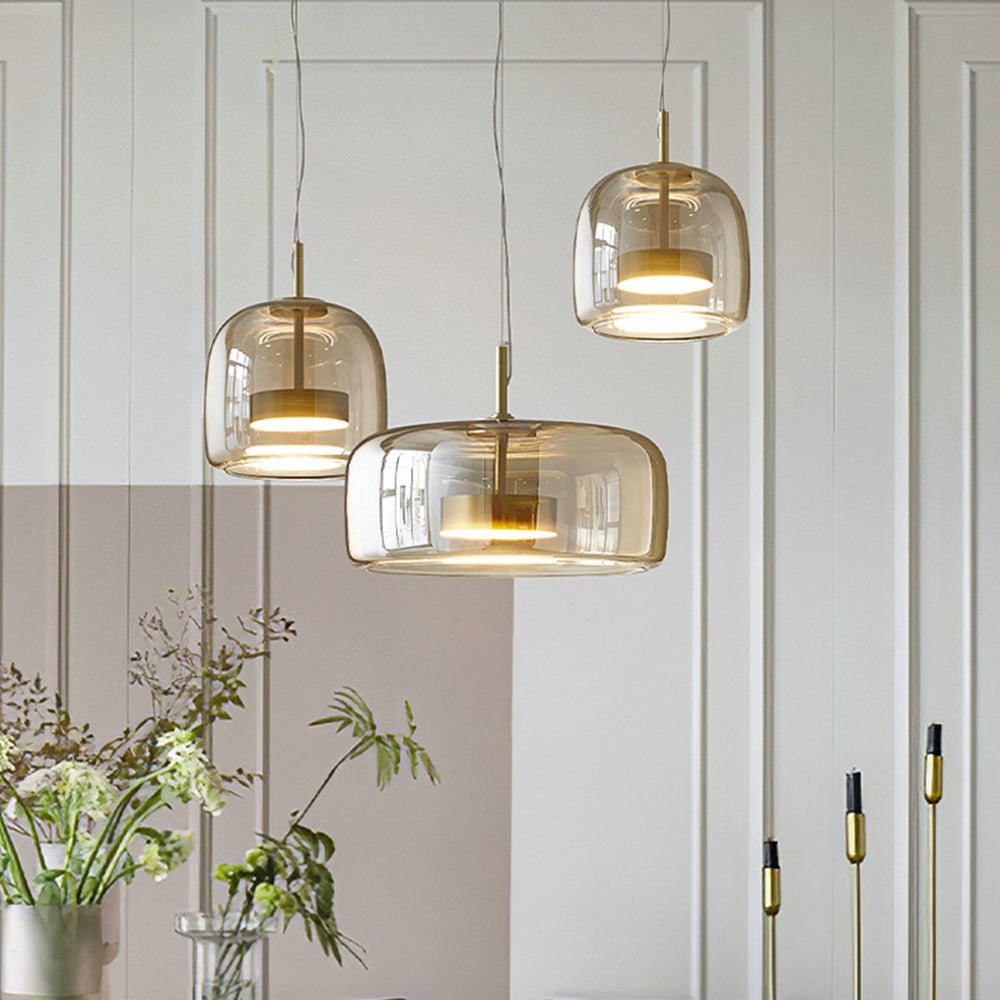 Liodell hanglamp glas messing verstelbaar eettafel woonkamer keuken modern design verlichting