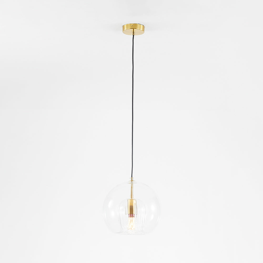 Hanglamp Glas Rond Transparant Amber G4 LED Modern 1-Lichts