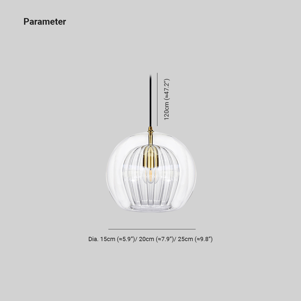 Glazen Globe Hanglamp Helder & Amber Bol Verlichting Eetkamer Slaapkamer