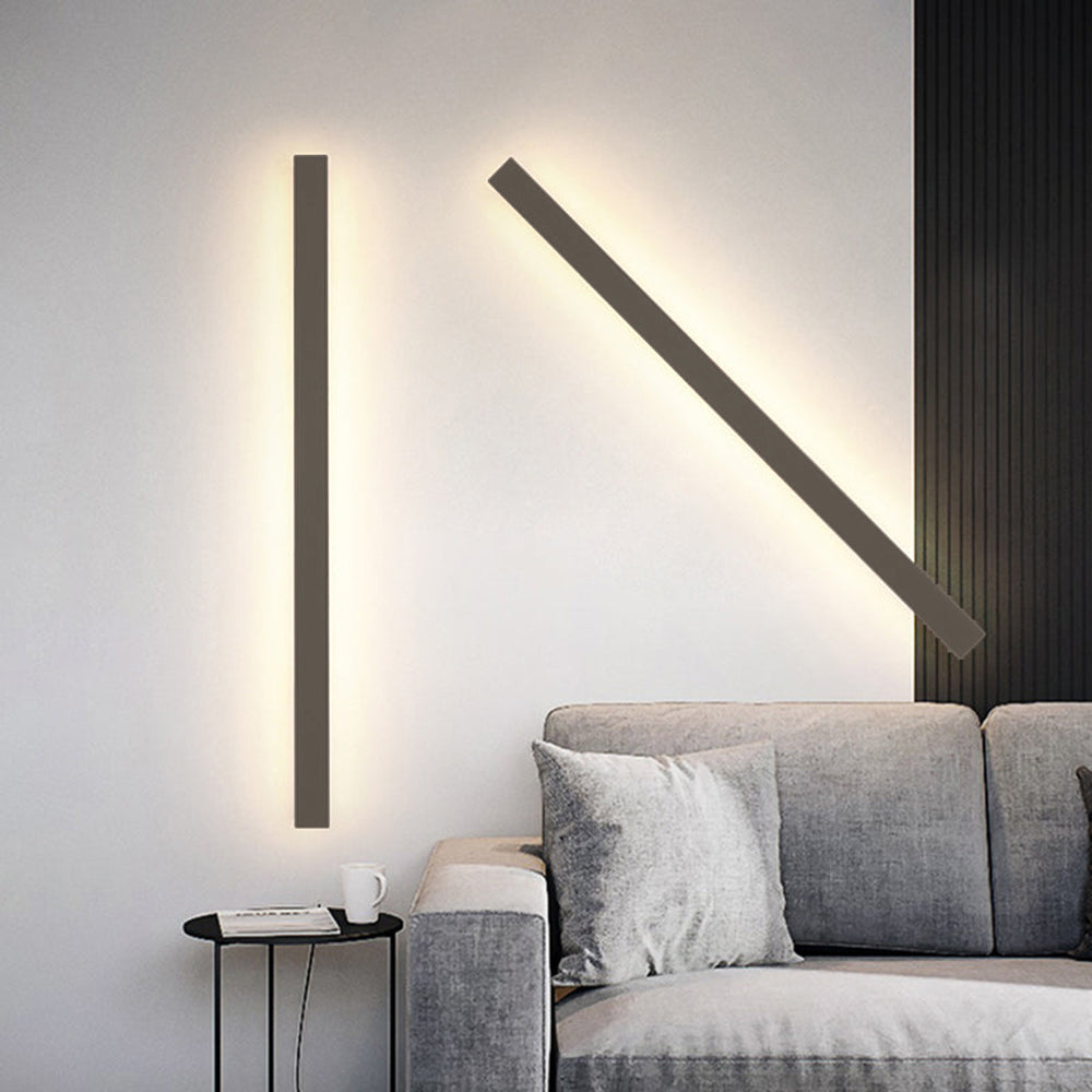 Buitenwandlamp LED Lineair Metaal Acryl IP65 Tuin Gang Zwart 30-200cm Dimbaar