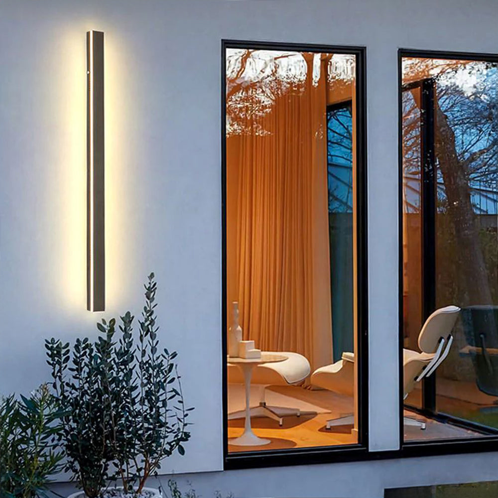 Buitenwandlamp LED Lineair Metaal Acryl IP65 Tuin Gang Zwart 30-200cm Dimbaar