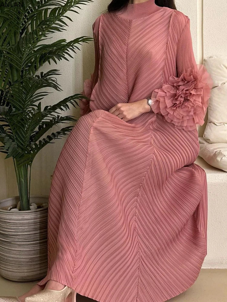 Vrouwelijke Maxi Jurk Wijdvallend Elegante Zomerjurk