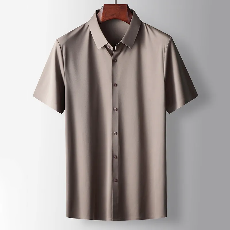 Heren Overhemd Zijde Casual Stijl