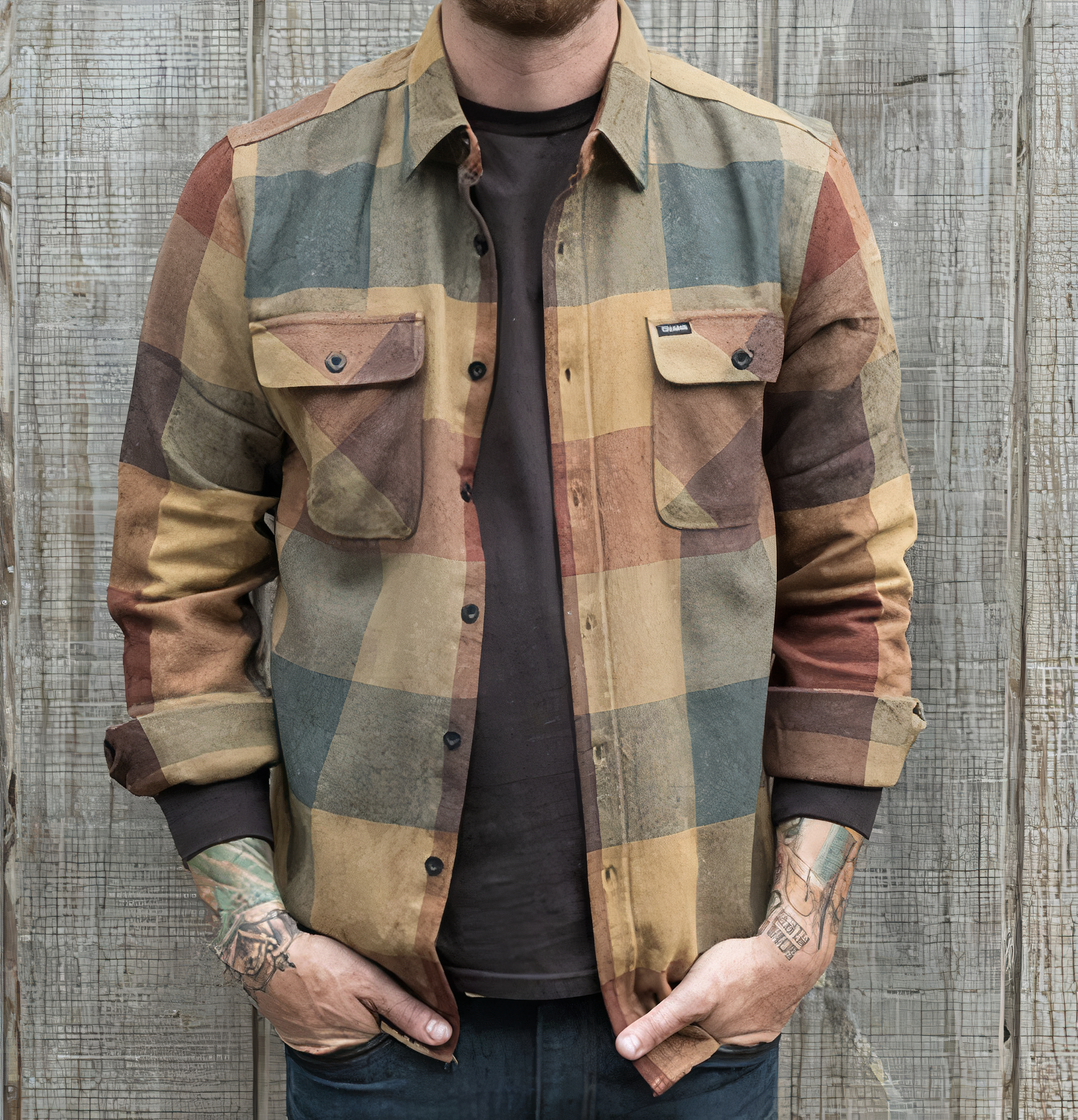Mannen Overhemd Geruit Lange Mouwen Vintage Stijl - StudioMarella