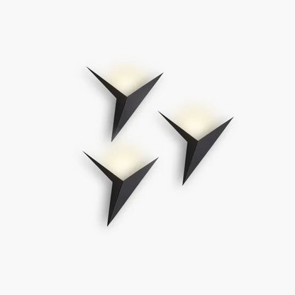 Vogel wandlamp ijzer zwart wandverlichting slaapkamer woonkamer minimalistisch design origami stijl LED