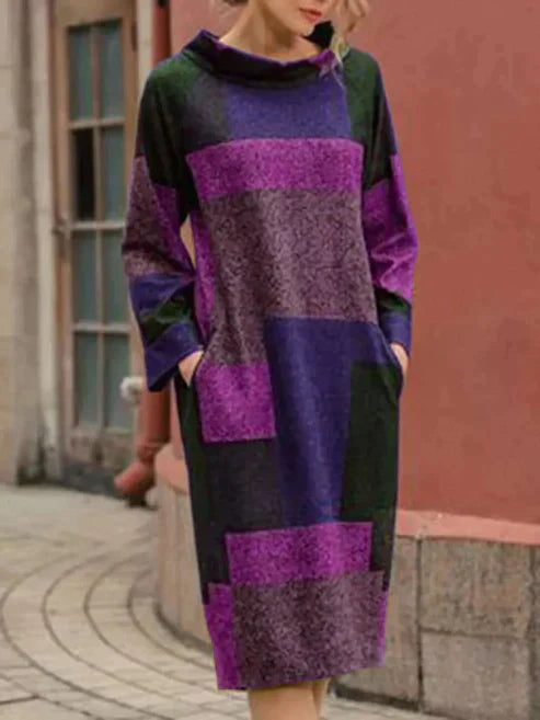 Jurk Halflang Wijd Zomerjurk Vintage Stijl voor Vrouw - StudioMarella