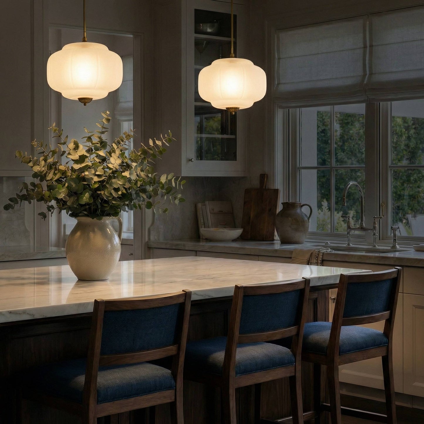 Vintage Melkglas Plafondlamp Geschulpt Rand Wit Roze Groen Blauw Helder Mat Glas Semi-Flush Hanglamp Messing Zwart Finish