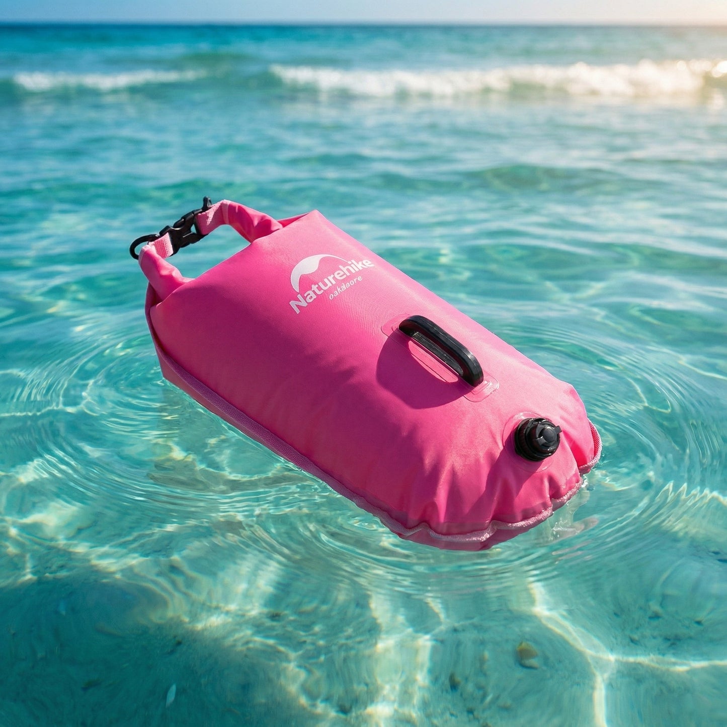 Zwemboeisignaalbaken Waterdicht Opbergvak Oranje Roze Sleeplijn Veiligheid Openwater Zwemmen Training Triathlon Zichtbaar