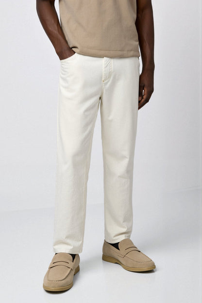 Leer Loafer Schoenen Beige Comfortabel Damesheren