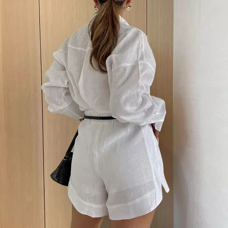 Dames Set: Estivo Broek met Korte Pijpen en Lange Mouwen