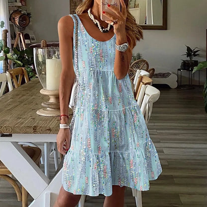 Mouwloze Zomerjurk Dames Bloemenjurk Lente Zomerkleding