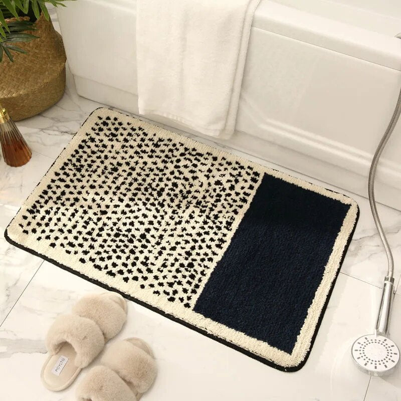 Luxe antislip badmat met abstract design voor moderne badkamers