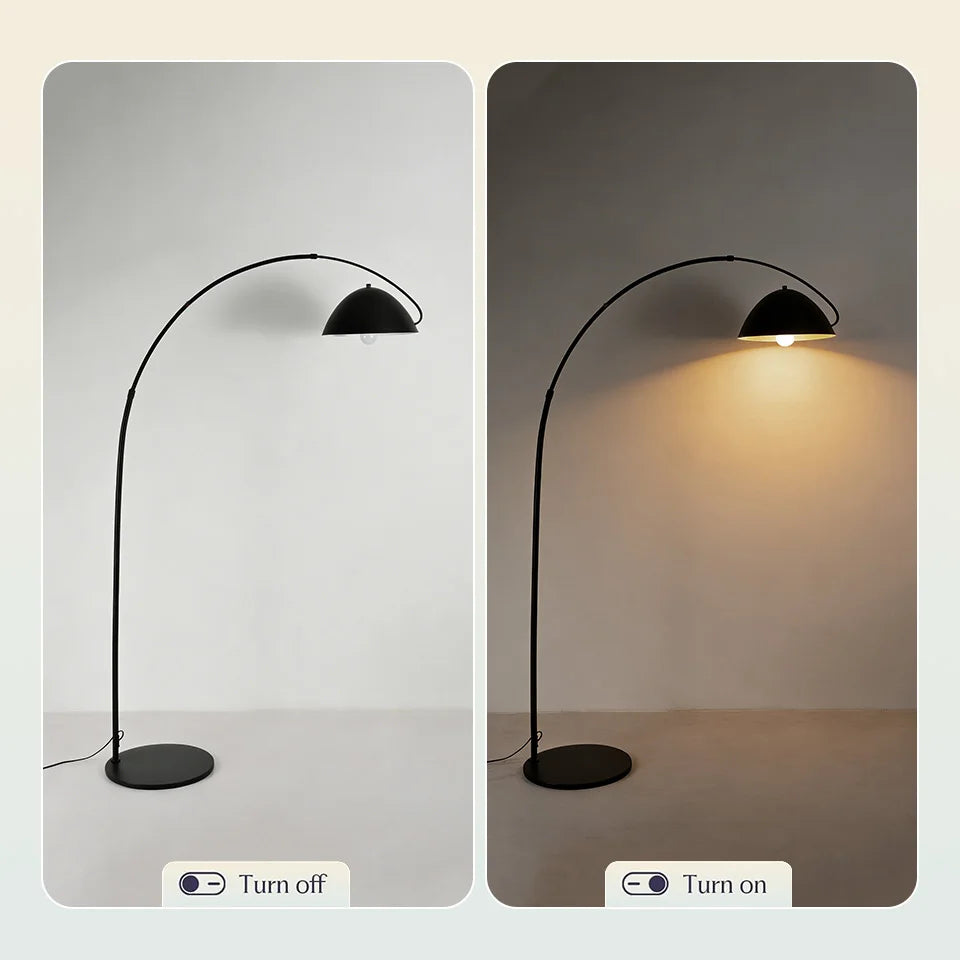 Boog Vloerlamp LED Modern 3 Lichtkleuren Dimbaar E27 Woonkamer