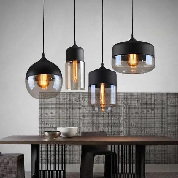 Geometrische Scandinavische Hanglamp met Vier Vormen voor Moderne Keukens