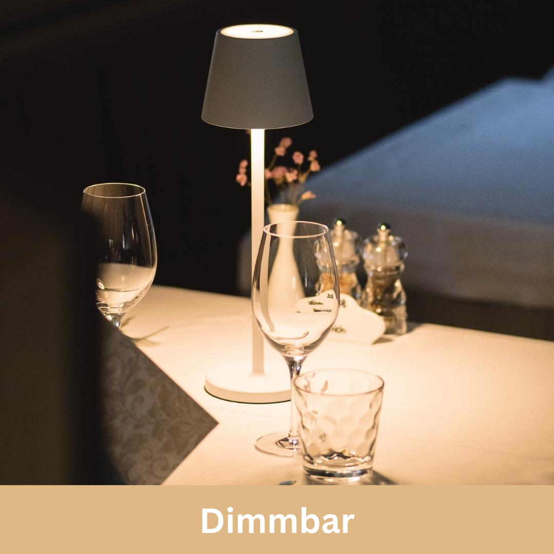 Oplaadbare Tafellamp met Aanraakbediening – Dimbaar Led-Licht – Draadloze Sfeerverlichting voor Binnen en Buiten