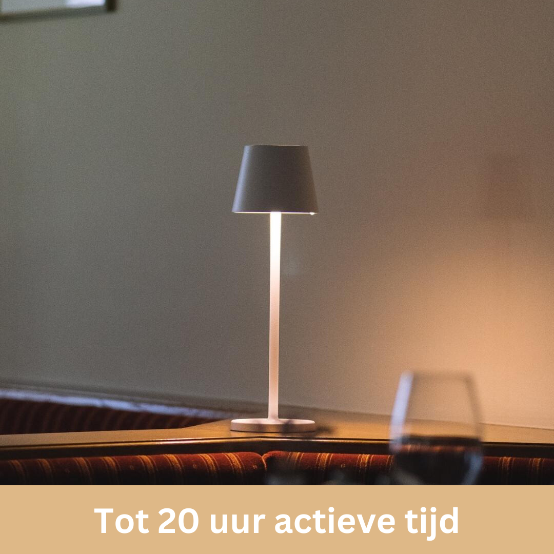 Oplaadbare Tafellamp met Aanraakbediening – Dimbaar Led-Licht – Draadloze Sfeerverlichting voor Binnen en Buiten