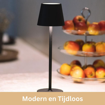 Oplaadbare Tafellamp met Aanraakbediening – Dimbaar Led-Licht – Draadloze Sfeerverlichting voor Binnen en Buiten
