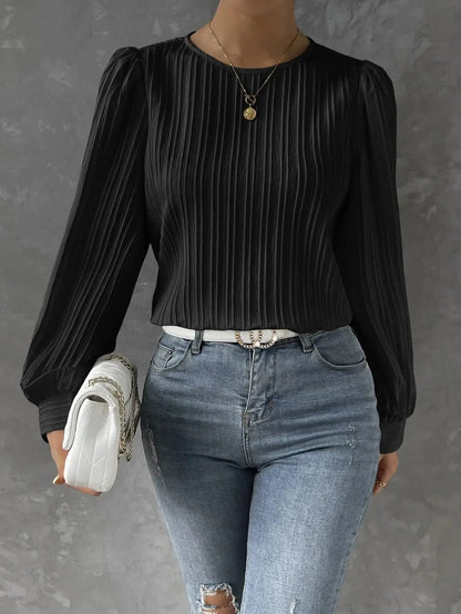 Vrouwelijke Blouse Klassiek Elegante Jurkstijl