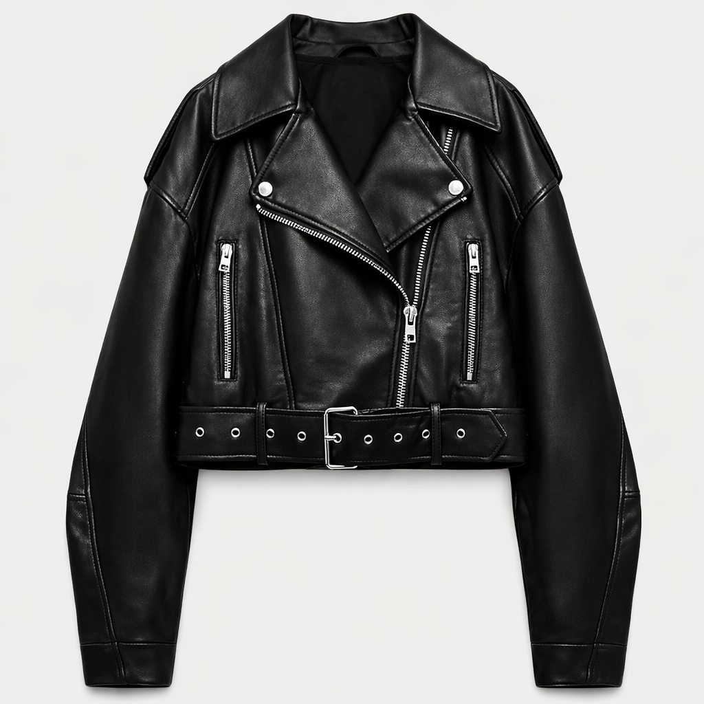 Leren Damesjas Kort Model met Riem - StudioMarella