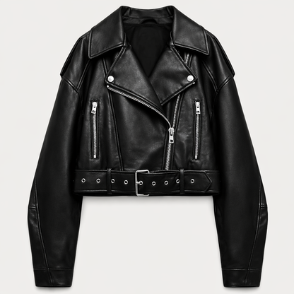 Leren Damesjas Kort Model met Riem - StudioMarella