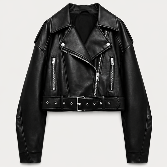 Leren Damesjas Kort Model met Riem - StudioMarella