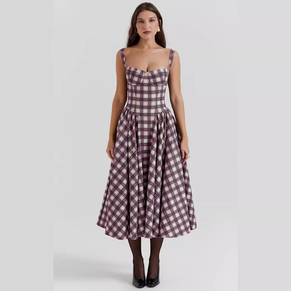 Ippolita Maxi Jurk Ruitpatroon