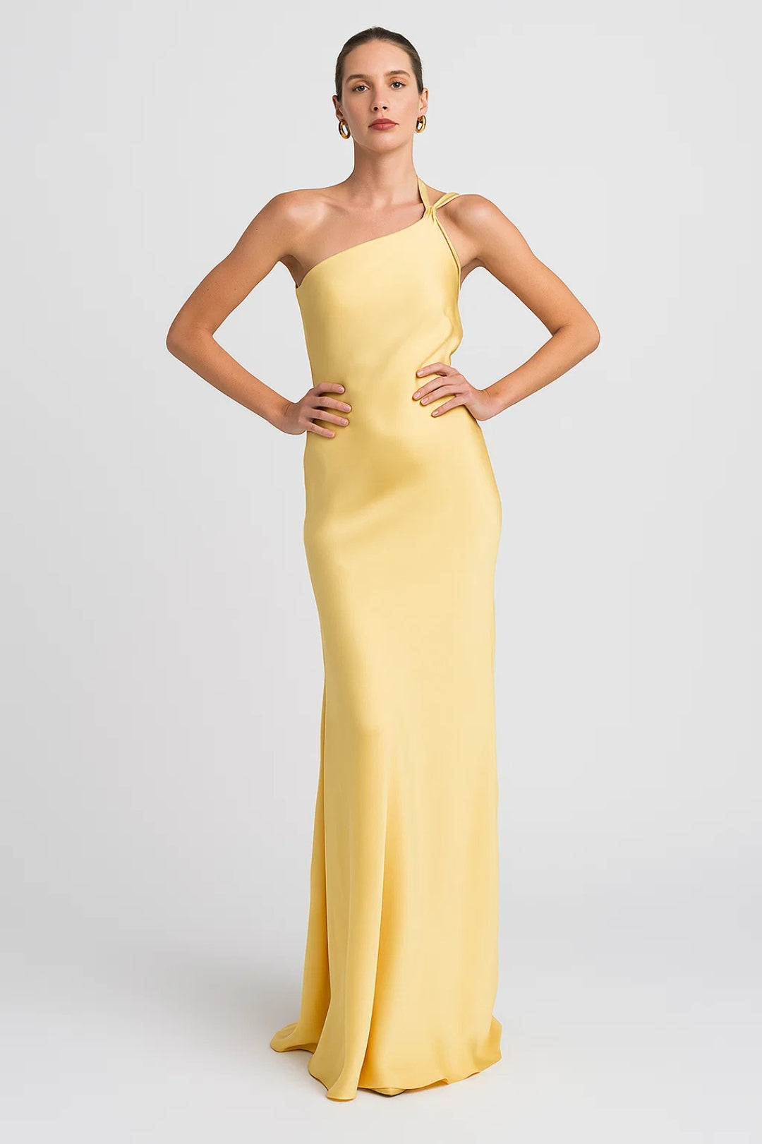 Elegante Maxi Jurk Dames One Shoulder Mouwloos Strak - StudioMarella