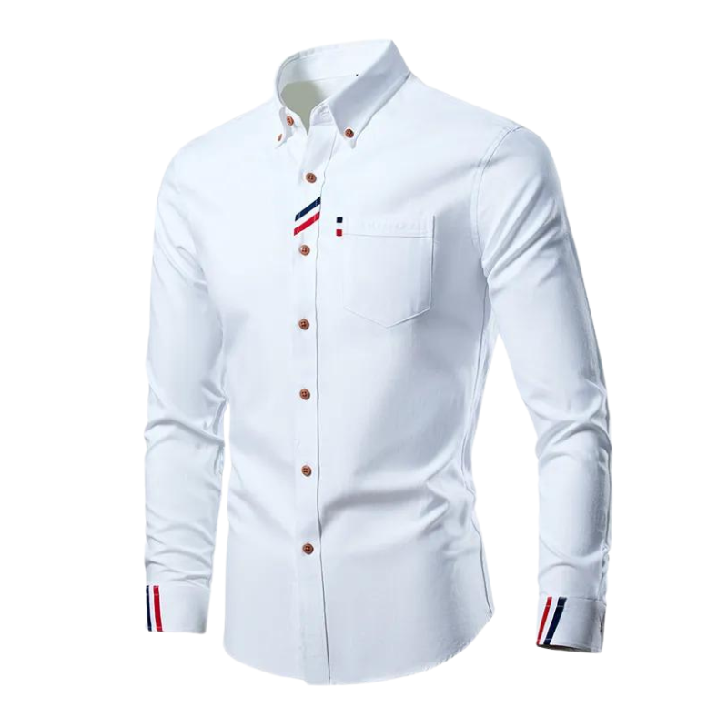 Elegante Heren Overhemd Lange Mouwen Luchtig