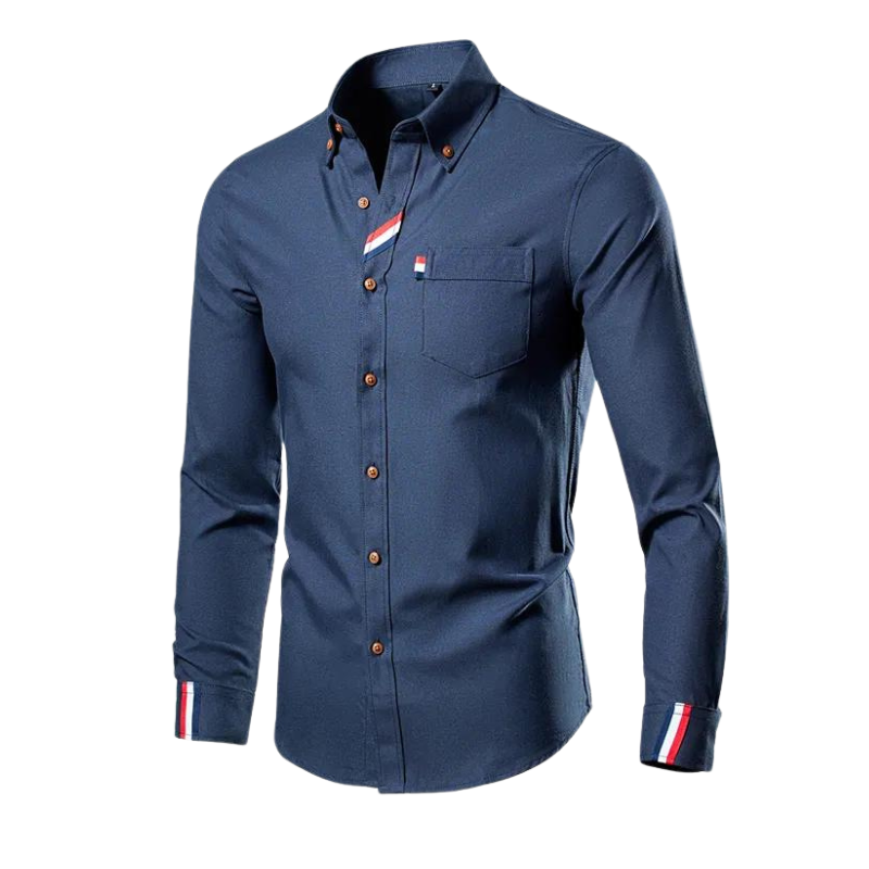 Elegante Heren Overhemd Lange Mouwen Luchtig