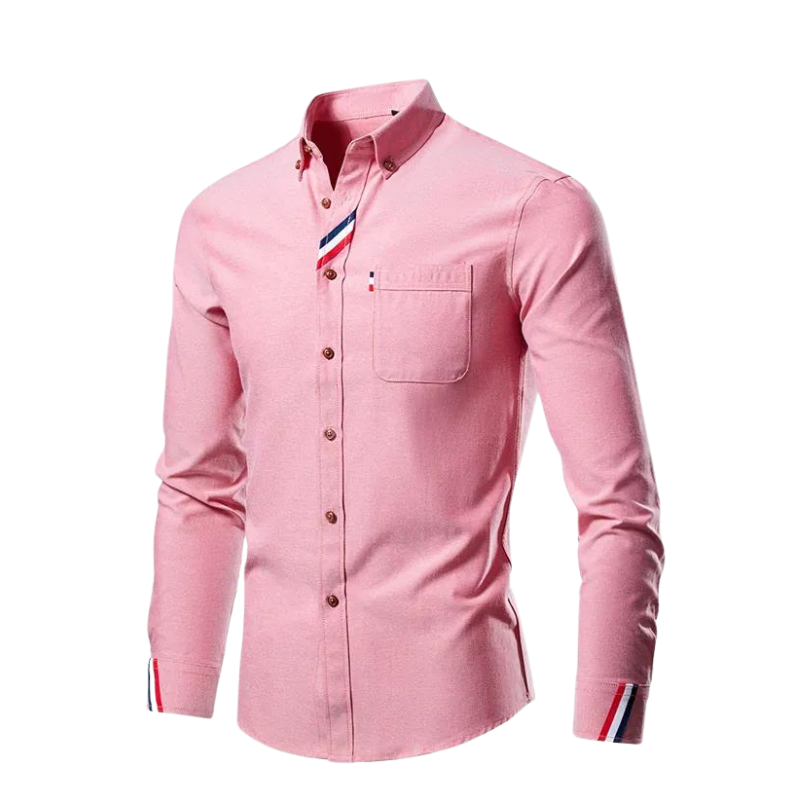 Elegante Heren Overhemd Lange Mouwen Luchtig