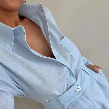 Dames Set: Estivo Broek met Korte Pijpen en Lange Mouwen