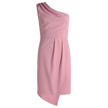 Dames Zomerjurk One-Shoulder Met Tailleband Jurk
