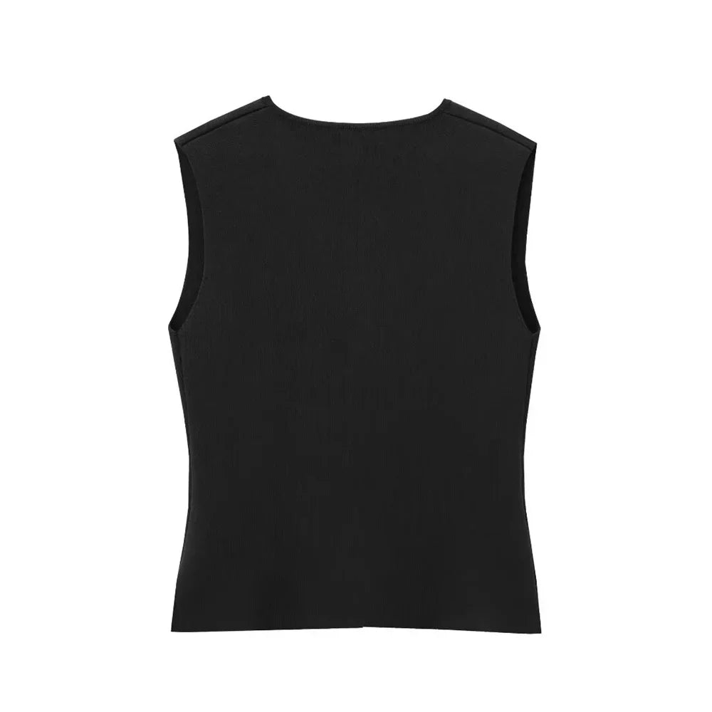 Mouwloze Gilet Top voor Dames - Elegant en Minimalistisch