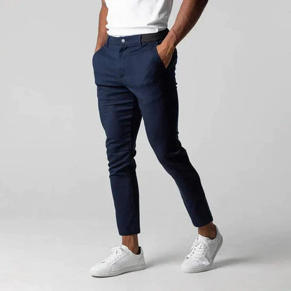 Mannen Chino Broek Zwart Slim Fit Sebastiaan - StudioMarella