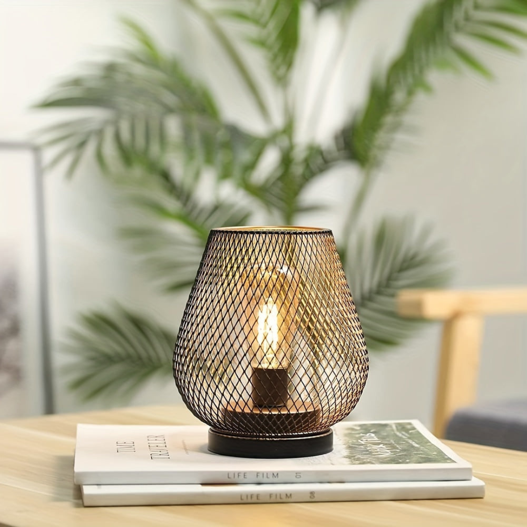 Tafellamp Draadloos Oplaadbaar Metaal Gaas Warm Wit LED Sfeerverlichting Binnen Buiten