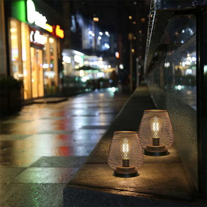 Tafellamp Draadloos Oplaadbaar Metaal Gaas Warm Wit LED Sfeerverlichting Binnen Buiten