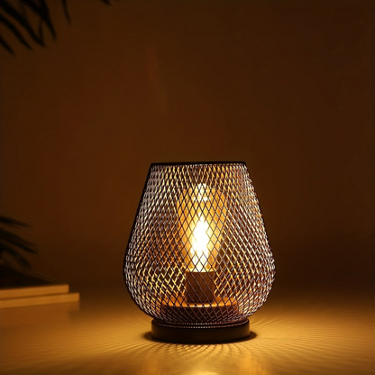 Tafellamp Draadloos Oplaadbaar Metaal Gaas Warm Wit LED Sfeerverlichting Binnen Buiten