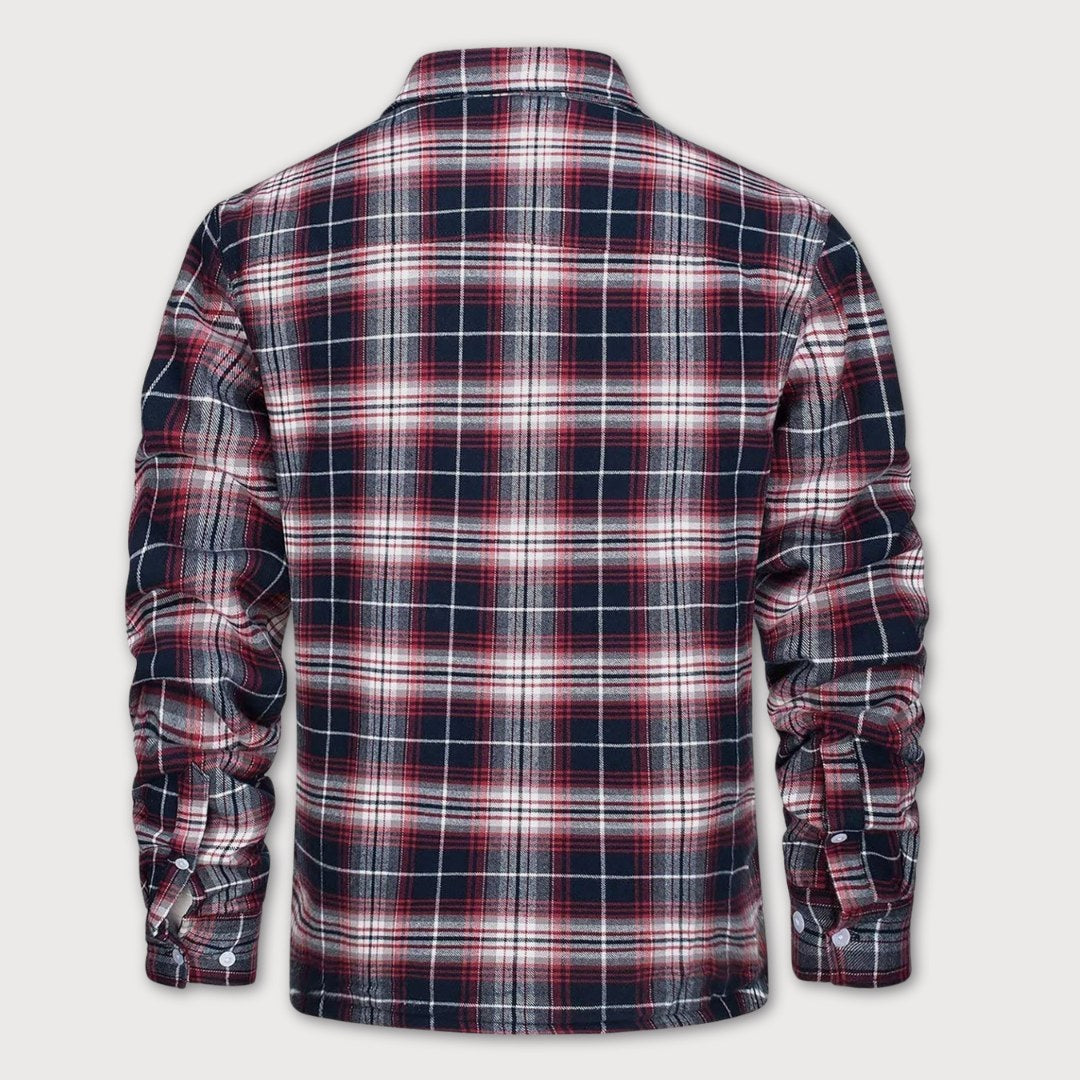 Heren Sherpa Jas Warm Gevoerd Geruit