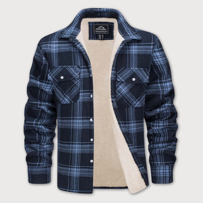 Heren Sherpa Jas Warm Gevoerd Geruit